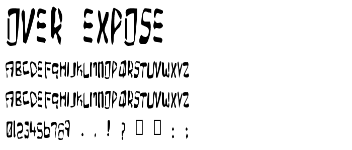 Over Expose font